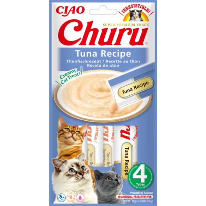 Churu Cat Creamy kaķu gardums krēms kaķiem ar tunci 14 g N4
